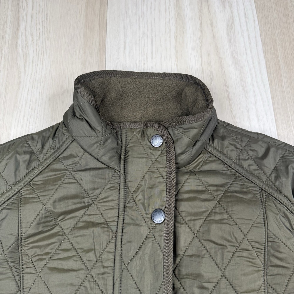 Barbour Cavalry Polarquilt Fleece Lined Jacket Olive Womens Size USA 10 Quilted - Picture 7 of 11